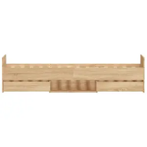 Berkfield Bed Frame with Headboard and Footboard Sonoma Oak 90x200 cm