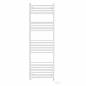 Right Radiators Prefilled Electric Straight Heated Towel Rail Bathroom Ladder Warmer Rads - White 1800x600 mm