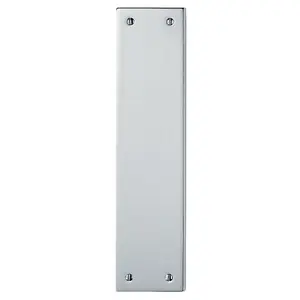 Plain Victorian Door Finger Plate 298 x 73mm Polished Chrome Push Plate