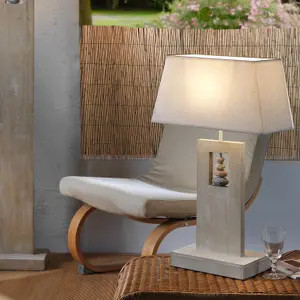 Luminosa Miriel Table Lamp with Shade Wood