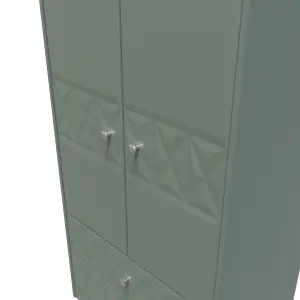 Toledo 2 Door 2 Drawer Wardrobe in Reed Green (Ready Assembled)