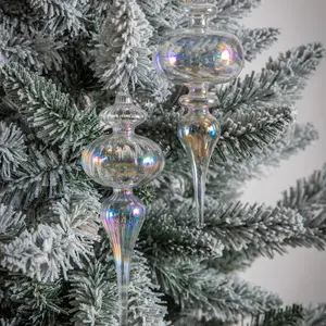 Juri Bauble Drop Clear Lustre (Set Of 2) D80x220mm (Set of 2)