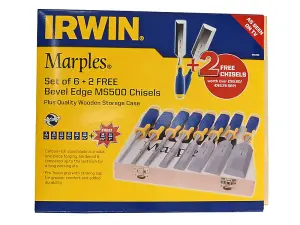 IRWIN Marples MS500 ProTouch All-Purpose Chisel Set, 8 Piece