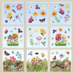 Walplus Butterflies In The Meadow Of Flowers Window Clings Rooms Décor