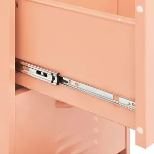 Berkfield Storage Cabinet Pink 42.5x35x101.5 cm Steel