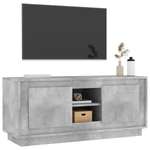 Berkfield TV Cabinet Concrete Grey 102x35x45 cm Engineered Wood