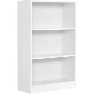 VASAGLE Bookcase, Bookshelf with 3 Shelves, Shelving Unit, for Living Room, Study, Office, Bedroom, Modern Style, Cloud White