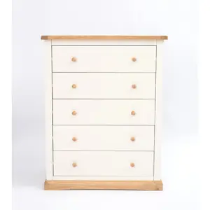 Trevi 5 Drawer Chest of Drawers Wood Knob