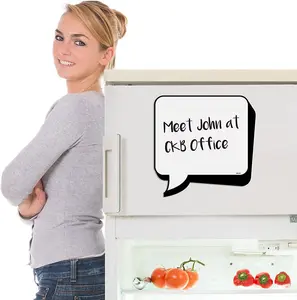 Speech Bubble Fridge Reminder Board Magnetic With Pen Office Notice Blank Dry Wipe Signage Sheet