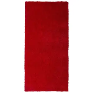 Shaggy Area Rug 80 x 150 cm Red DEMRE