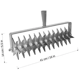 Cultivator, Rotary Hand Soil Scarifier Cultivator Head, 41 cm / 16 in Wide, Gardening and Farming Tool