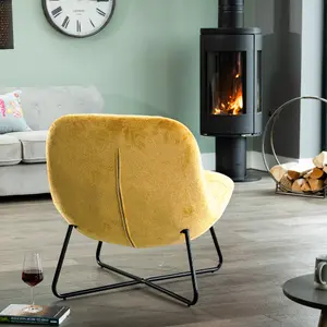 Merced Fabric Accent Chair - Mustard