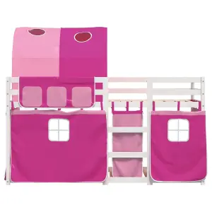 Berkfield Bunk Bed without Mattress Pink 80x200 cm Solid Wood Pine