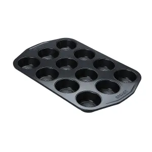 Circulon Black Steel Non Stick Heat Resistant 12-Cup Muffin Tin 45 x 25cm