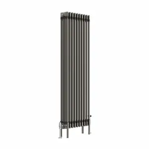 Right Radiators 1500x470 mm Vertical Traditional 4 Column Cast Iron Style Radiator Raw Metal