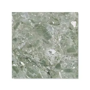 Pale Green Quartz Effect Premium Glass Kitchen Splashback W700mm x H750mm