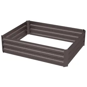 Rectangular Metal Raised Garden Bed Outdoor Raised Bed Seed Bed Planter Box 120 cm W x 90 cm D