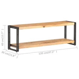 Berkfield TV Cabinet 120x30x40 cm Solid Acacia Wood