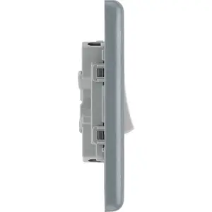 BG Metal Clad 20A Industrial Double Switch, 2 Way, Scratch Resistant