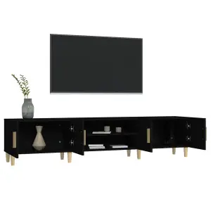 Berkfield TV Cabinet Black 180x31.5x40 cm Engineered Wood