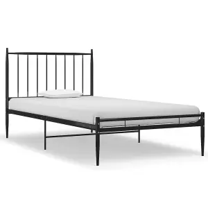 Berkfield Bed Frame Black Metal 90x200 cm