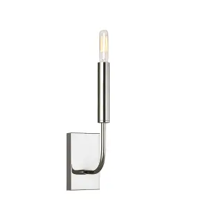 Elstead Brianna 1 Light Wall Light, Polished Nickel, E14