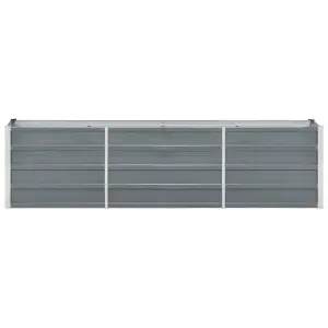 Berkfield Garden Raised Bed Galvanised Steel 240x40x45 cm Grey