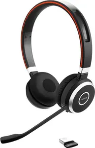 Jabra Evolve 65 SE Wireless Stereo Headphones - Bluetooth, Noise-Canceling Microphone, Long Battery Life, Dual Connectivity, MS Teams Certified,