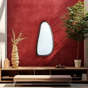 Inayat Asymmetrical Mirror - Mango Wood - L120 x W50 x H5 cm - Brown