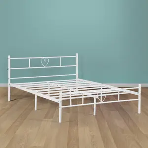 Aaru Bed Frame White / Double (4'6)