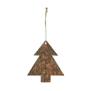 Brown Christmas tree Cork Tree Hanging ornament