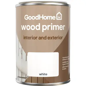 GoodHome White Multi-surface Wood Primer & undercoat, 250ml