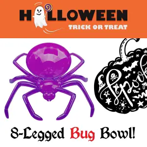 Halloween Sweet Bowl - Spider Bowl Scary Halloween Party - 24cm Purple