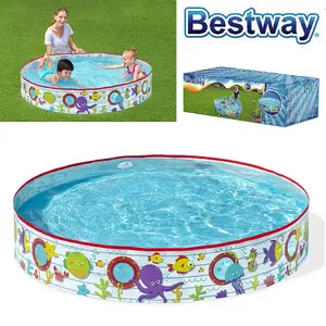 Bestway Kids Paddling Pool  Rigid Multicolour Octopus Swimming Pool for Garden Play Fun