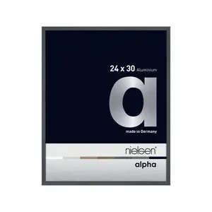 nielsen Alpha Aluminium Picture Frame Polished Dark Grey / 24cm W x 30cm H