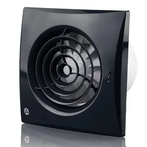 BLAUBERG Calm Zone 1 Silent Extractor Fan Black Pull Cord - 100mm