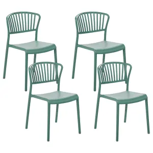 Set of 4 Garden Chairs GELA Mint Green