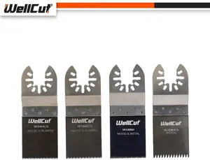 WellCut Multi Function 7 Piece Bi-Metal Multi Tool Blade Set Wood Metal Cutting