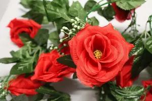 Best Artificial 7ft Red Silk Rose Garland