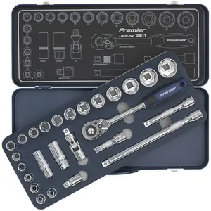 Comprehensive 26-Piece Metric Socket Set with LOCK-ON Technology and Metal Storage Case