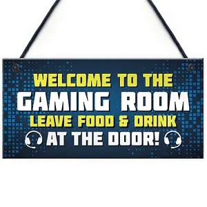 Gaming Sign Funny Gamer Gift Boys Bedroom Man Cave Sign Brother Son Gift