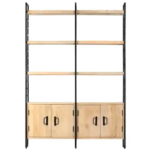 Berkfield 4-Tier Bookcase 124x30x180 cm Solid Mango Wood