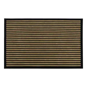 JVL Vienna Rubber Backed Scraper Doormat, 60x90cm, Lines