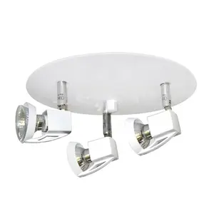 Luminosa Arco 3-Light Ceiling Spotlight Plate White