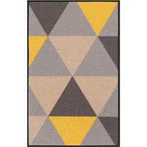 Yeprad Door Mat Grey/Yellow/Beige / Rectangle 80 x 150cm