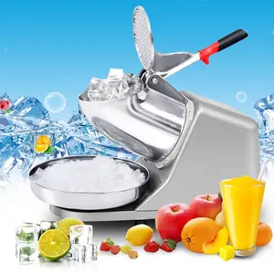 200w Portable Electric Ice Shaver Ice Crusher Machine Snow Cone Maker Silver