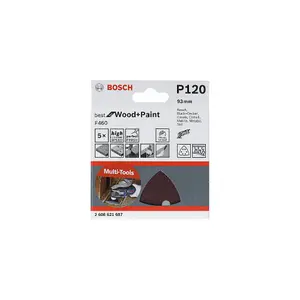 Bosch Professional F460 Sanding Sheet - Best for Wood and Paint (G180, 93mm)