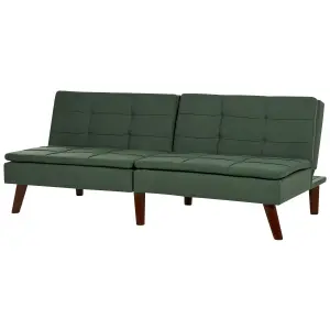 Beliani Retro Sofa Bed RONNE Dark Green