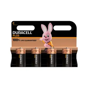 Duracell Plus 1.5V C Batteries, Pack of 4