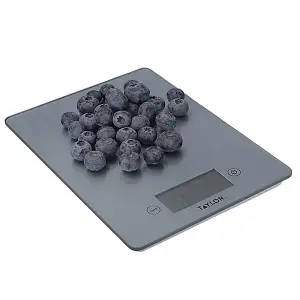 Taylor Pro Pewter Glass 5kg Digital Kitchen Scale